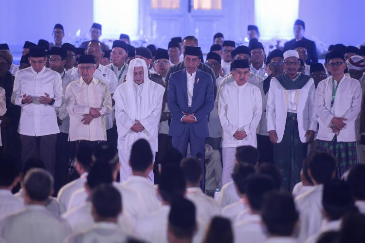 Hadiri Doa Kebangsaan 74 Tahun Indonesia, Presiden Jokowi Ajak Masyarakat Bersyukur