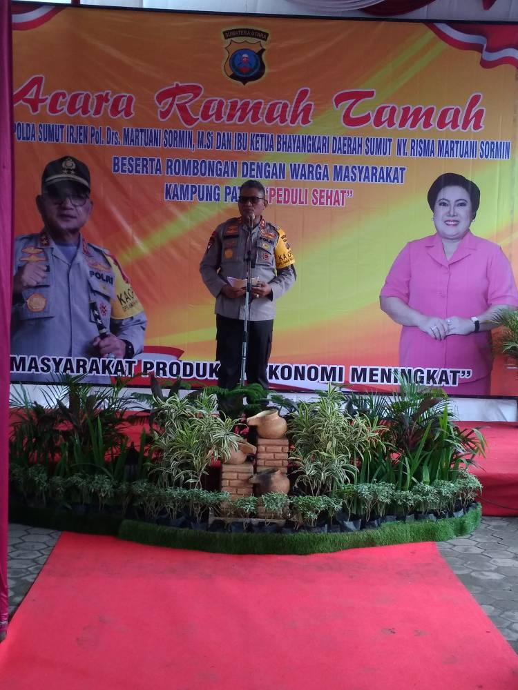 	Kampung Paten Peduli Sehat Diresmikan, Irjen Pol Martuani Sormin Ajak Masyarakat Selalu Gunakan Masker