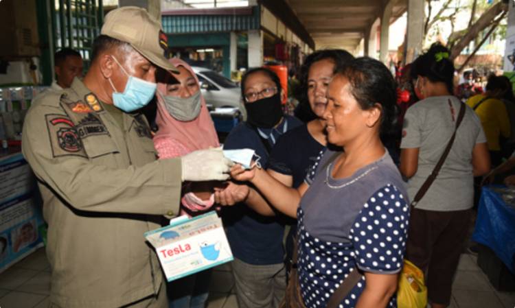 Tegakkan Protokol Kesehatan, Tim Monitoring Mebidang Berbagi 5.000 Masker dan Edukasi Masyarakat