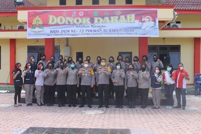 Sambut HUT Polwan ke-72, Polresta Deli Serdang Gelar Donor Darah