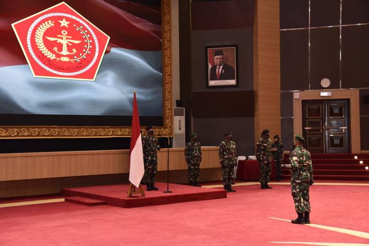 Panglima TNI Terima Laporan Korps Kenaikan Pangkat 20 Perwira Tinggi