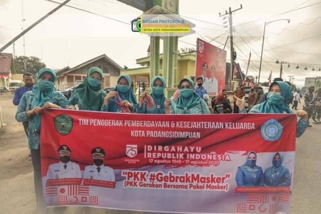 TP-PKK Kota Padangsidimpuan Gelar Kegiatan Gebrak Masker
