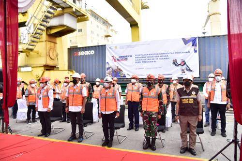 Wakil Wali Kota Medan Saksikan Pelepasan Merdeka Ekspor 2021 di Terminal Peti Kemas Belawan
