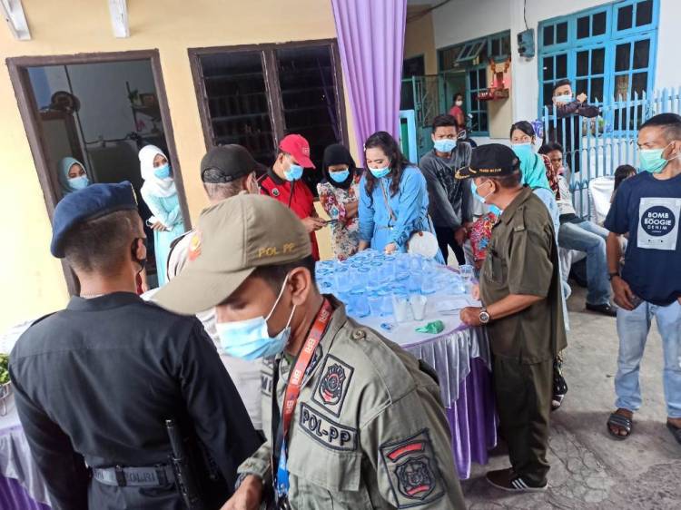 Satgas PPKM Polsek Medan Timur Imbau Acara Pesta Pernikahan Patuhi Prokes