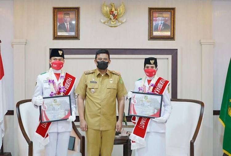 Walikota Medan Terima Audiensi Pasukan Paskibraka Nasional