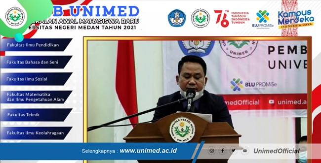 7 Ribu Lebih Mahasiswa Baru Unimed Ikuti PAMB Tahun 2021 Secara Daring
