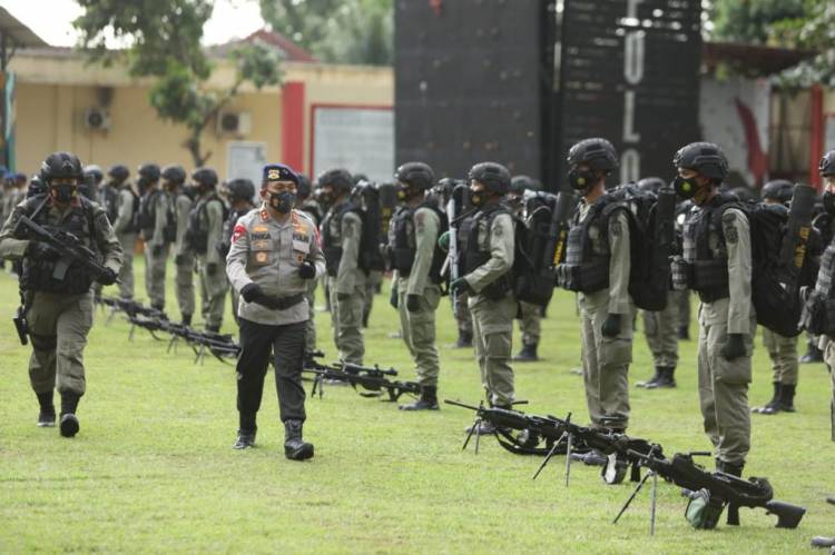 Satgas Amole 2021, 203 personil Brimob Diberangkatkan ke Papua