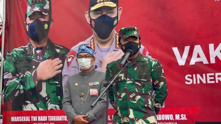 Panglima TNI : Wujudkan Indonesia Bebas Pandemi Covid-19 Perlu Sinergitas TNI-Polri