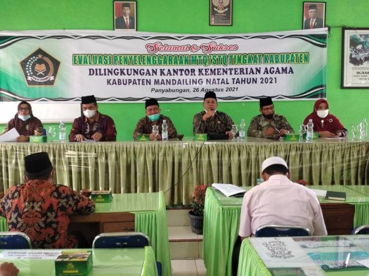 Kemenag Madina Gelar Evaluasi Penyelenggaraan MTQ/STQ 2021 Tingkat Kabupaten