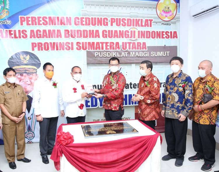 Gubernur Sumut Resmikan Gedung Pusdiklat Majelis Agama Buddha Guang Ji Indonesia Provinsi Sumut
