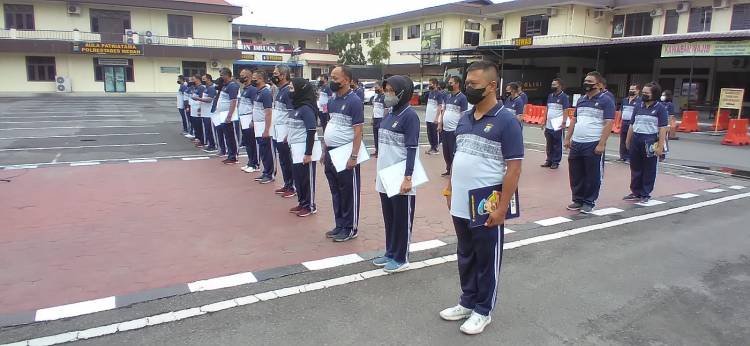 Jaga Kebugaran Tubuh, Polrestabes Medan Olahraga Bersama 