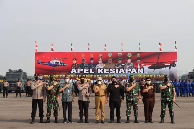 Kapolrestabes Medan Hadiri Gelar Pasukan Kesiapan Penanggulangan Karhutla