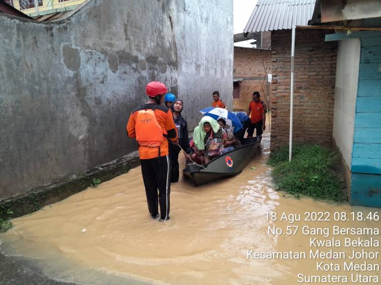 Hujan Deras, Sejumlah Wilayah di Kota Medan Banjir 