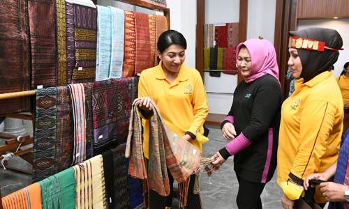 Kunjungi Rumah Kerajinan Dekranasda, Hetty Andika Perkasa Borong Kerajinan Sumut