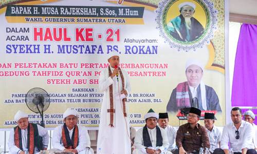 Musa Rajekshah Kagumi Perjuangan Syekh H Mustafa BS Rokan
