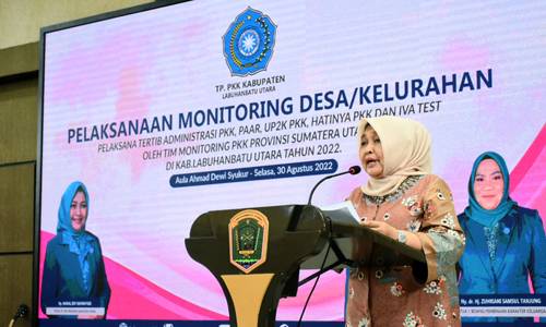 Monitor TP PKK Desa dan Kelurahan, Nawal Lubis Ingatkan Perkembangan Teknologi Tuntut Kreativitas dan Inovasi Kader