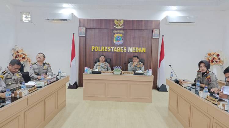 Ciptakan Situasi Kondusif di Masyarakat, Kapolrestabes Medan Pimpin Anev Kamtibmas 