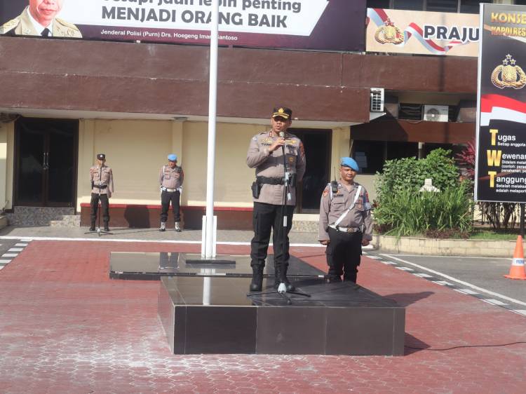 Presiden RI Datang ke Medan, Wakapolrestabes Medan Beri Arahan kepada Perwira