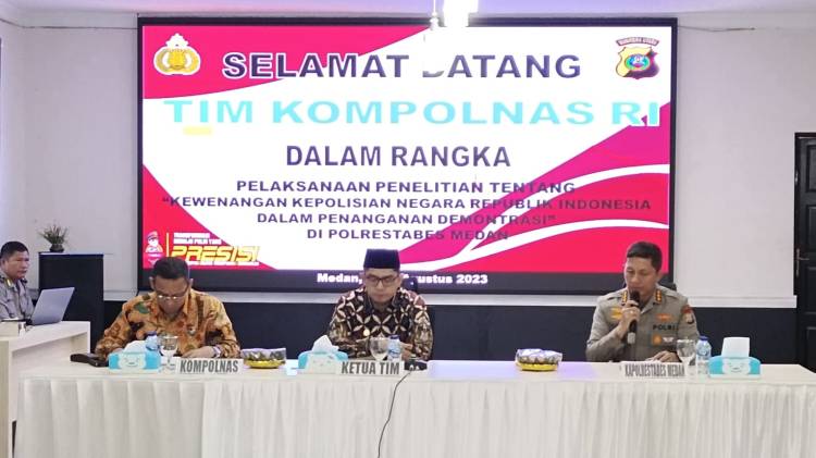Penelitian Penanganan Demontrasi, Kompolnas Kunker ke Polrestabes Medan