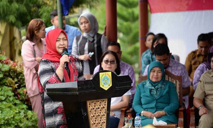 Ketua TP PKK Sumut Monitoring dan Evaluasi Lomba PKK di Desa Silima Kuta