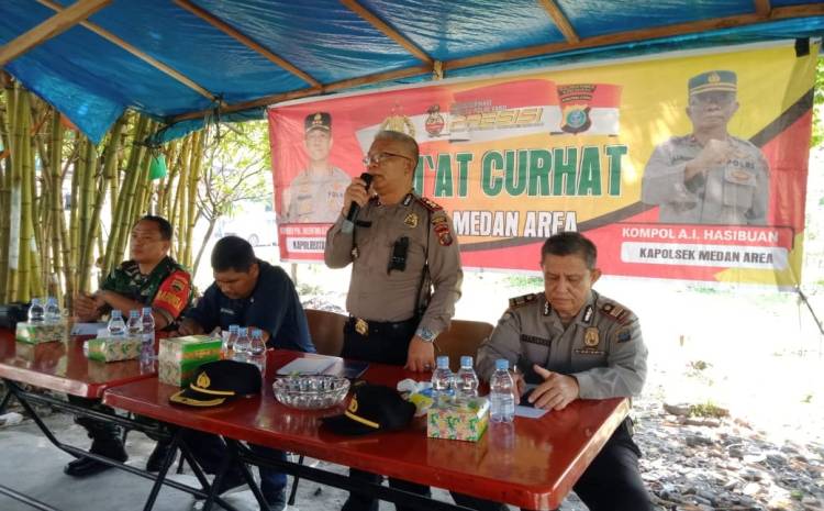 Gelar Jumat Curhat, Kapolsek Medan Area Dengarkan Keluhan Warga