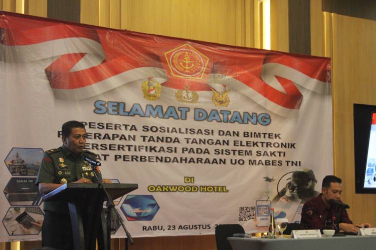 Srenum TNI Gelar Sosialisasi dan Bimtek Penerapan Tanda Tangan Elektronik Tersertifikasi