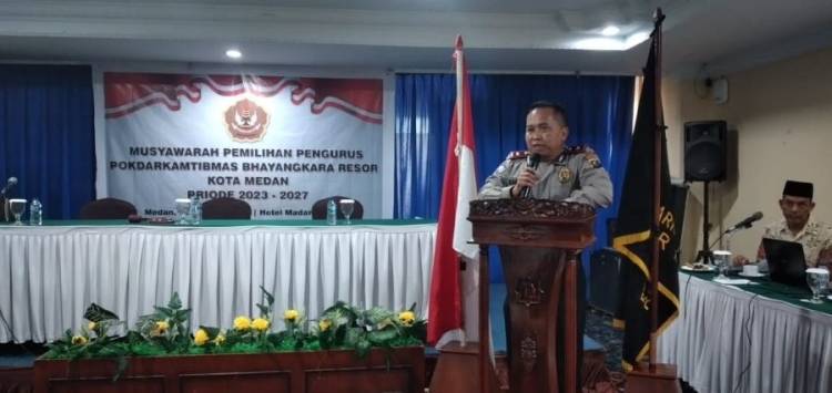 Musyawarah Pemilihan Pengurus Pokdar Kamtibmas Bhayangkara Resort Medan 2023-2027 
