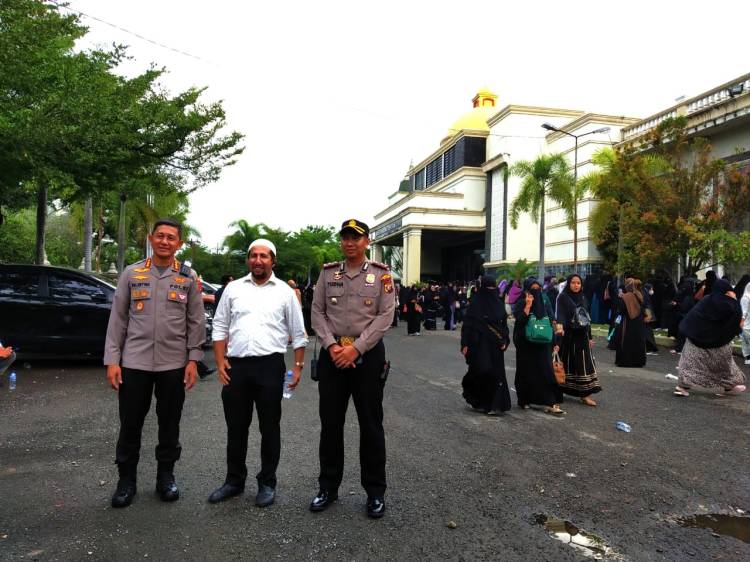 Polrestabes Medan Kawal Ceramah dari Tarim di Jalan Gagak Hitam