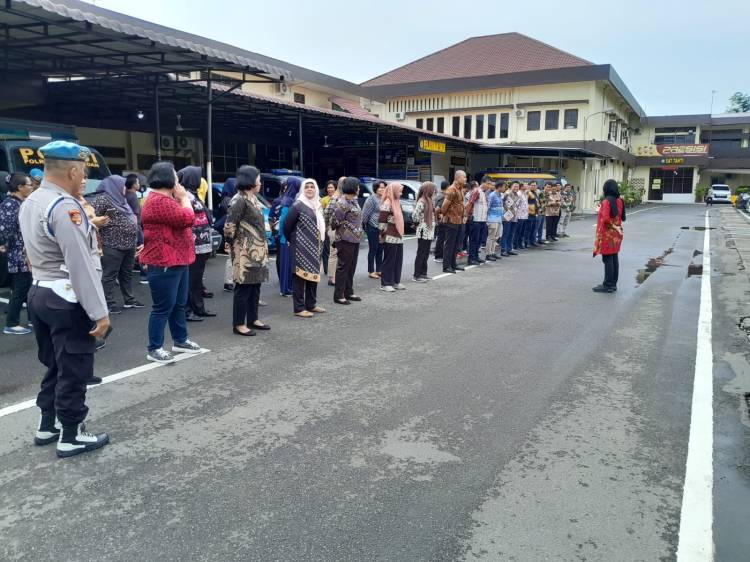 Tim Tirai Polrestabes Medan Gelar Apel Pengamanan Presiden Jokowi