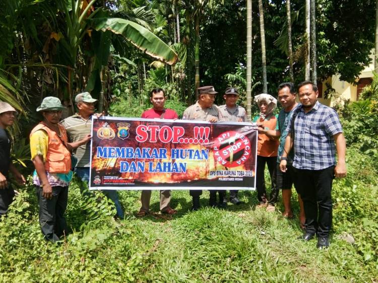  Polrestabes Medan Gelar Operasi Karuna Toba 2023, Ajak Warga Sibolangit Cegah Kebakaran Hutan