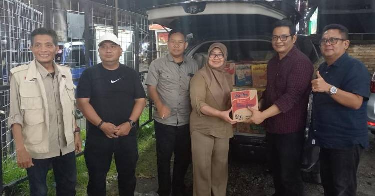 KADIN Medan Melalui BPDB Medan Memberi Bantuan Mie untuk Warga yang Terdampak Banjir