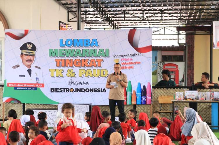 Hadiri Lomba Mewarnai, Kadispora Beri Apresiasi Kepada Biestro Binjai