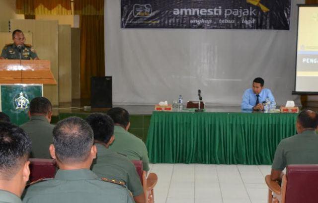 KKP Pematangsiantar Sosialisasi Amnesti Pajak di Makorem 022/PT