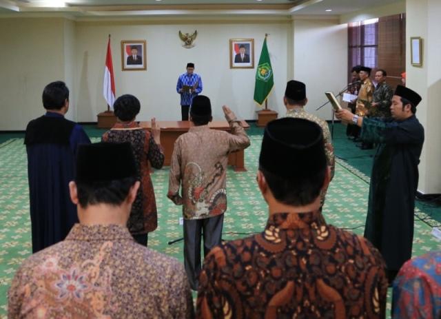 Menag Lantik Rektor UIN Sumut, Ketua STAKN dan STKPN