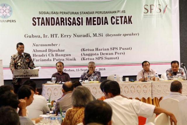 Gubsu:Perusahaan Pers dan Media Cetak Harus Miliki Standarisasi