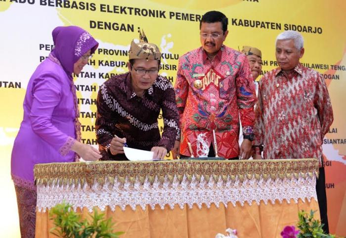 Teken MoU dengan Surabaya dan Sidoarjo, Gubsu Harap Bisa Implementasikan e Government