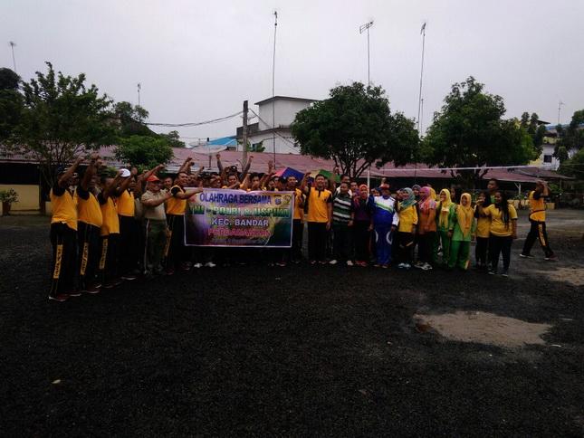 Jaga Solidaritas, Polsek Perdagangan Olahraga Bersama Koramil 06 serta Muspika