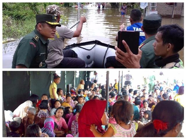 Kasdim 0204/DS Tinjau Langsung Lokasi Banjir dan Posko Pengungsian di Sei Rampah