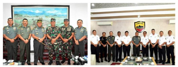 Danlantamal I Belawan dan PT KAI Sumut Silaturahmi ke Kodam I/BB