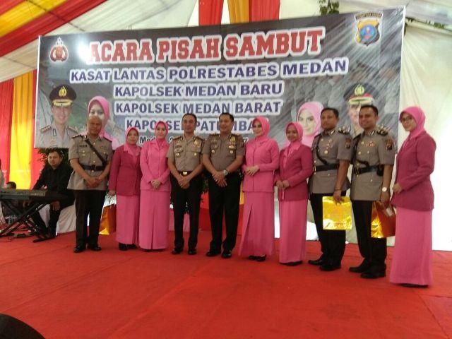 Kapolrestabes Medan Pimpin Sertijab Kapolsek Medan Baru, Medan Barat dan Patumbak