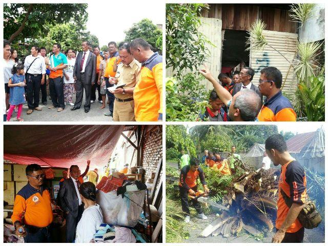 BPBD Pematangsiantar Bantu Korban Bencana Puting Beliung