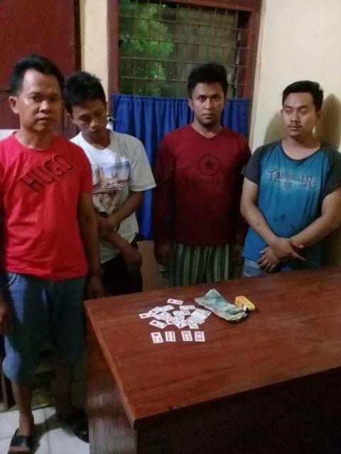 Empat Pelaku Judi Qiu-Qiu Diringkus Polsek Serbelawan