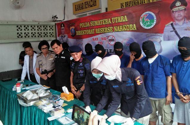 Dalam Waktu Dua Bulan, Belasan Kasus Peredaran Narkoba Dibongkar Poldasu