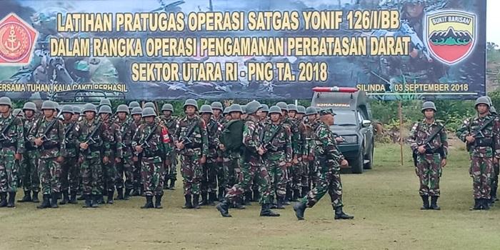Danrem 022/PT Buka Latihan Pratugas Yonif 126/Kala Cakti Amankan Perbatasan RI-PNG di Papua