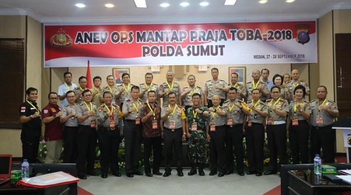 Kapoldasu Pimpin Anev Operasi Mantap Praja Toba 2018