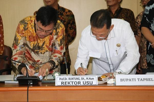 USU, PT. NSHE dan Pemkab Tapsel Setujui Percepatan Pembangunan PLTA Batangtoru 