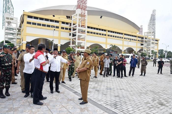 Apel Gelar Pasukan Kesiapan MTQN XXVII 2018, Gubernur Kelilingi Lokasi Acara Pastikan Semua Baik