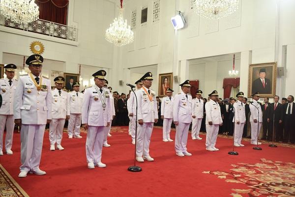 Presiden Jokowi Lantik 9 Gubernur-Wakil Gubernur Hasil Pilkada Serentak 2018, Termasuk Edy Rahmayadi dan Ijeck
