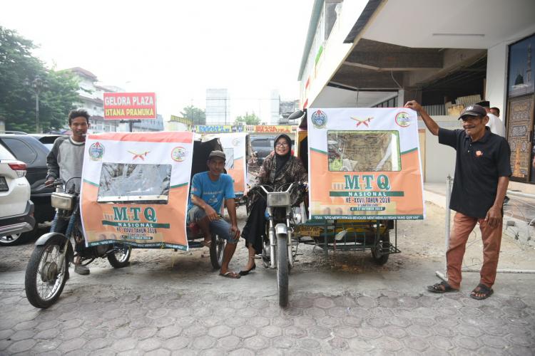 Pemprov Sumut Bagikan 1000 Tenda Becak MTQN XXVII Tahun 2018