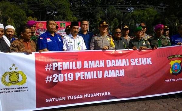 Polres Langkat Gelar Deklarasi Pemilu Damai 